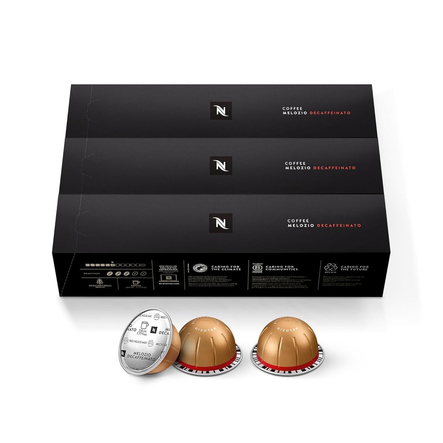 Nespresso Nespresso Capsules Vertuo, Melozio Decaffeinato, Medium Roast Espresso, 30-Count Coffee Pods, Brews 7.8 Oz.