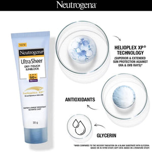 Neutrogena Ultra Sheer Dry-Touch Sunblock SPF 50+ PA++++ Sunscreen 30g