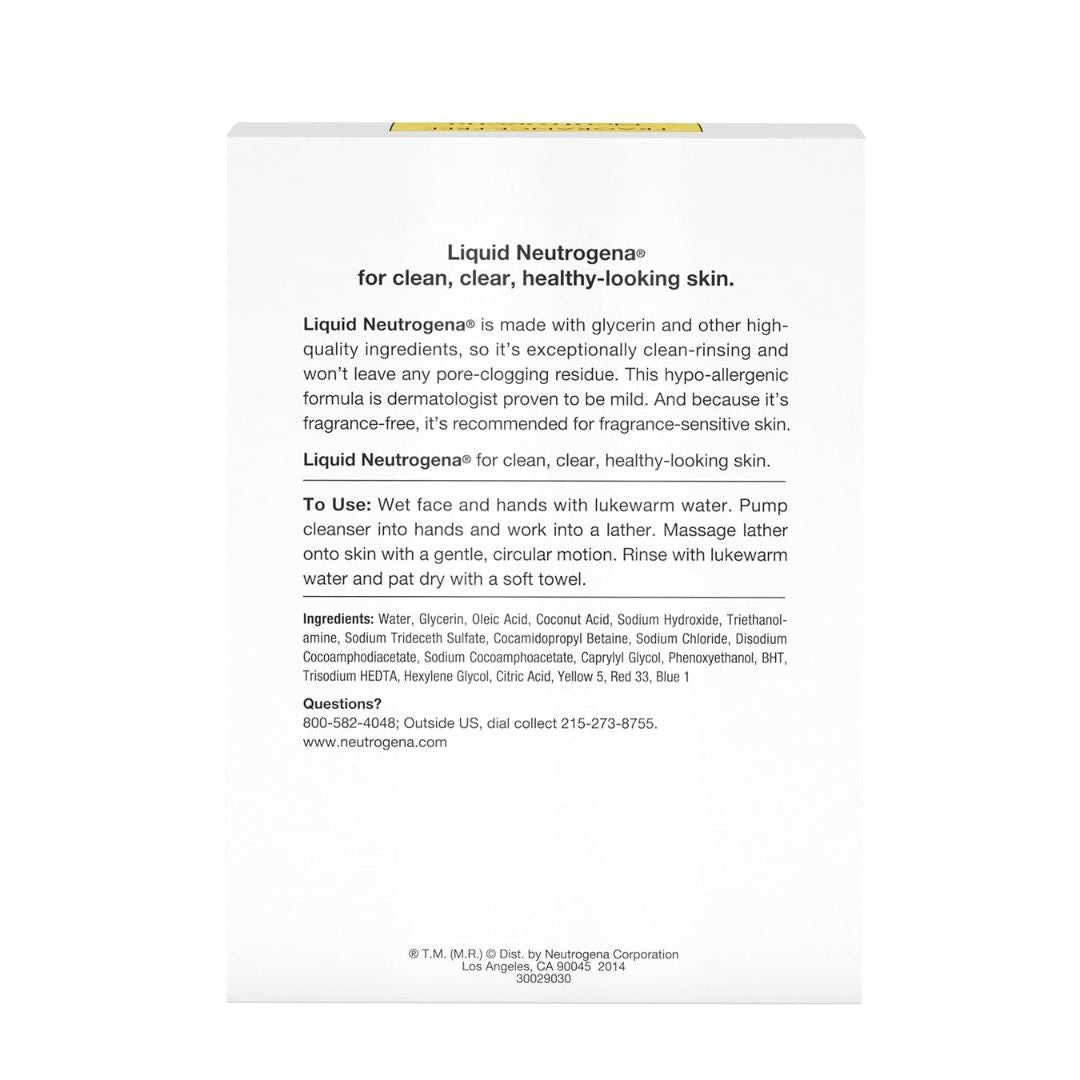 Neutrogena Liquid Fragrance Free Transparent Facial Cleanser 236ml,885136184653