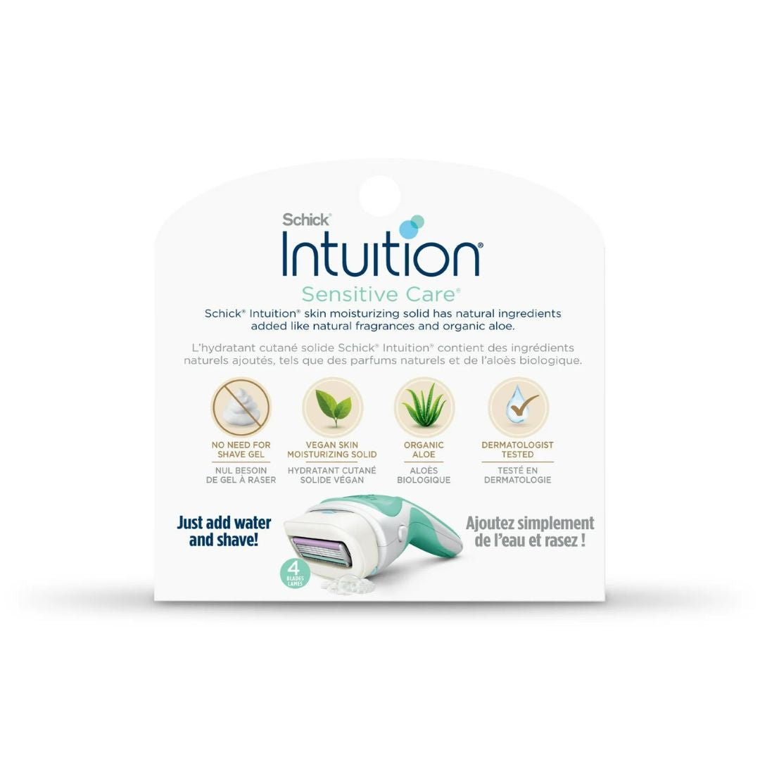 Schick Intuition Sensitive Care 4 Blades 3 Cartridges For Women,6937266700785