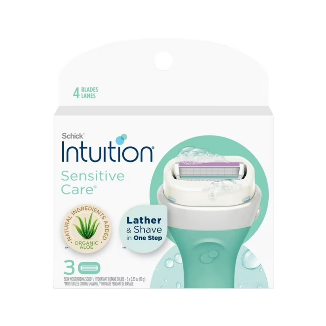 Schick Intuition Sensitive Care 4 Blades 3 Cartridges For Women,6937266700785
