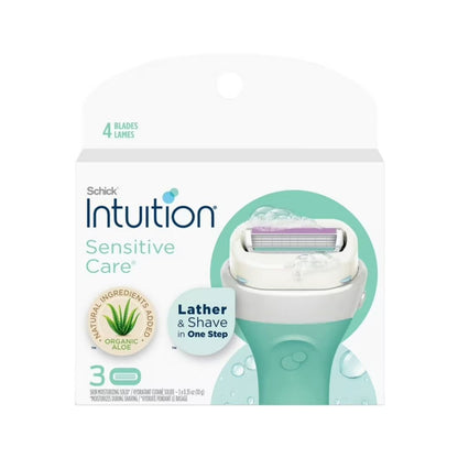 Schick Intuition Sensitive Care 4 Blades 3 Cartridges For Women,6937266700785