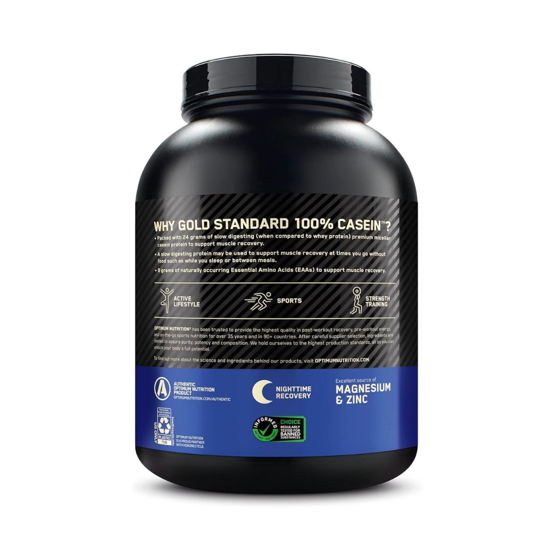 Optimum Nutrition Gold Standard 100% Casein Chocolate Peanut Butter Flavor Protein Powder 1.8kg,748927026283