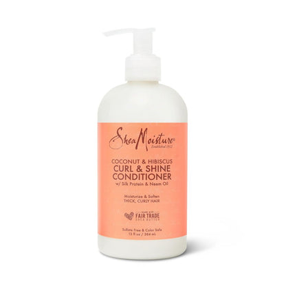 Shea Moisture Coconut & Hibiscus Curl & Shine Conditioner For Thick & Curly Hair 384ml,764302290629