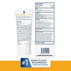 CeraVe SPF 50 Hydrating Mineral Face Sunscreen For Sensitive Skin 75ml,3606000514959