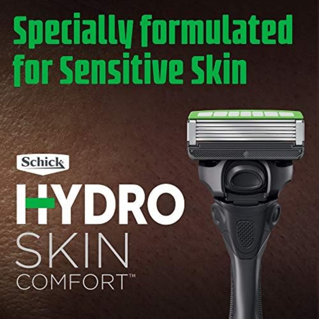 Schick Hydro Sensitive 5 Blades 2 Cartridges & 1 Razor For Men,841058000204