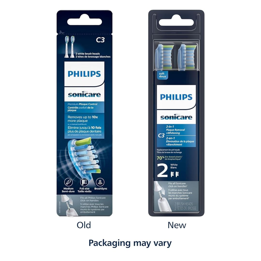 Philips Sonicare C3 White Brush Head (Pack Of 2),075020064868
