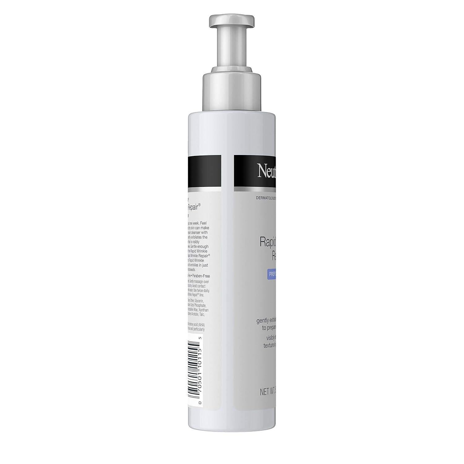 Neutrogena Rapid Wrinkle Repair Anti-Wrinkle Retinol Prep Facial Cream Cleanser With Glycolic Acid And Micro-Exfoliant To Gently Cleanse And Exfoliate Skin, Oil-Free And Non-Comedogenic, 5 Oz,