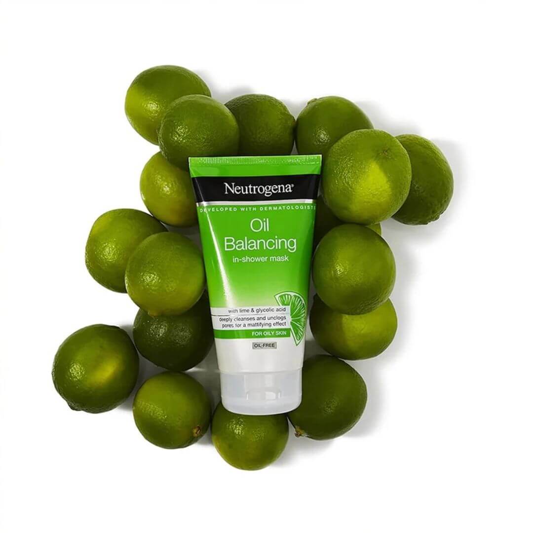 Neutrogena Oil Balancing Lime & Glycolic Acid In-Shower Mask For Oily Skin 150ml,3574661499321