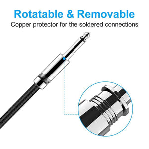 New Bee Guitar Cable 20 Ft Electric Instrument Cable Bass AMP Cord 1/4 Straight To Straight For Electric Guitar, Bass Guitar, Electric Mandolin, Pro Audio (Straight Angle),