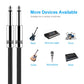 New Bee Guitar Cable 6ft Electric Instrument Cable Bass AMP Cord 1/4 Straight To Straight For Electric Guitar, Bass Guitar, Electric Mandolin, Pro Audio, Black,