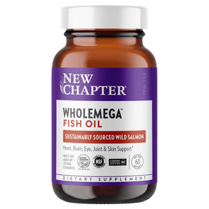 New Chapter Wholemega Sustainably Sourced Wild Salmon Fish Oil Softgels