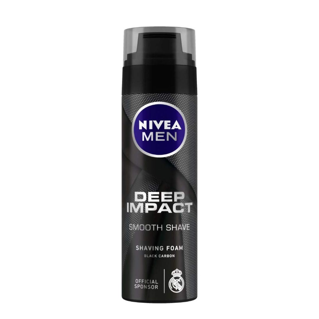 Nivea Men Deep Impact Smooth Shave Carbon Black Shaving Foam 200ml