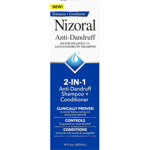 Nizoral Nizoral 2-IN-1 Anti-Dandruff Shampoo And Conditioner With 1% Ketoconazole, 14 Fl Oz
