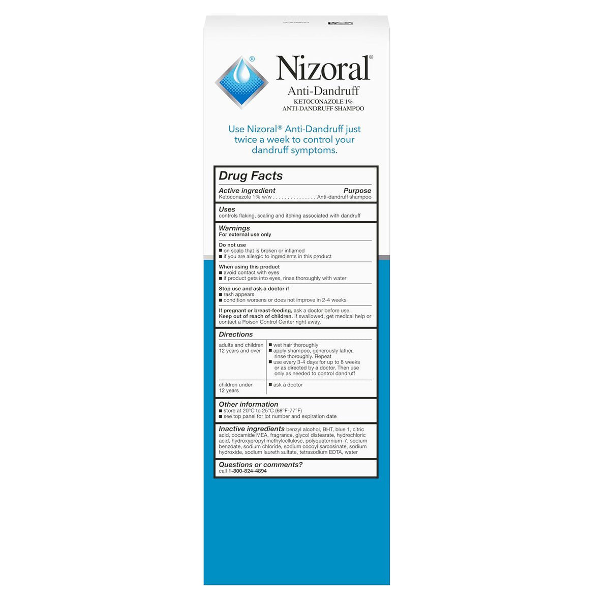 Nizoral Nizoral Anti-Dandruff Shampoo With 1% Ketoconazole, Fresh Scent, 14 Fl Oz