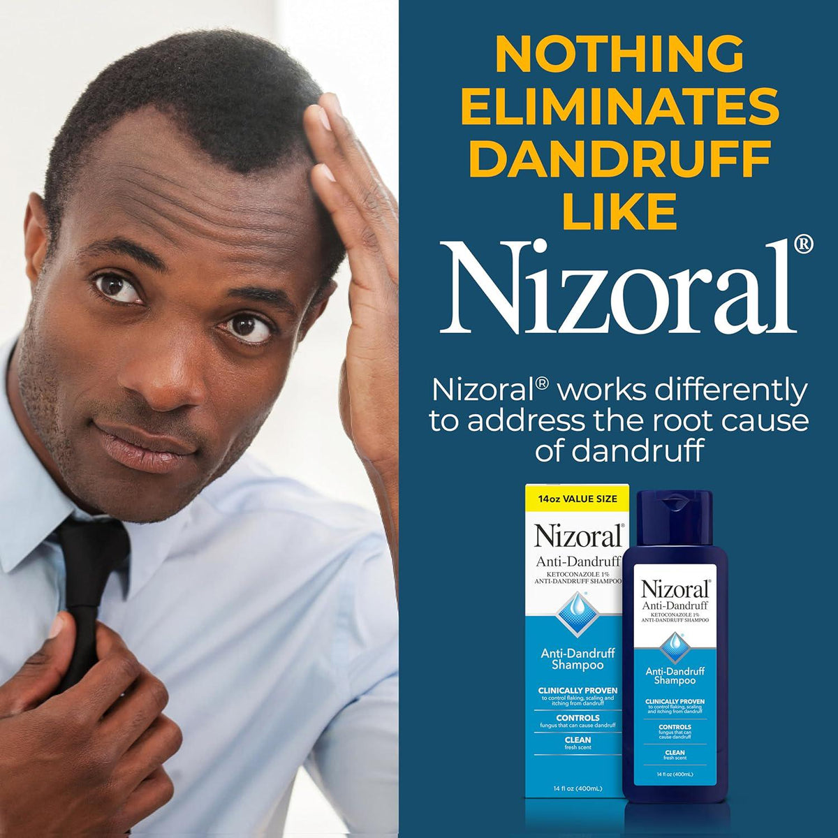 Nizoral Nizoral Anti-Dandruff Shampoo With 1% Ketoconazole, Fresh Scent, 14 Fl Oz