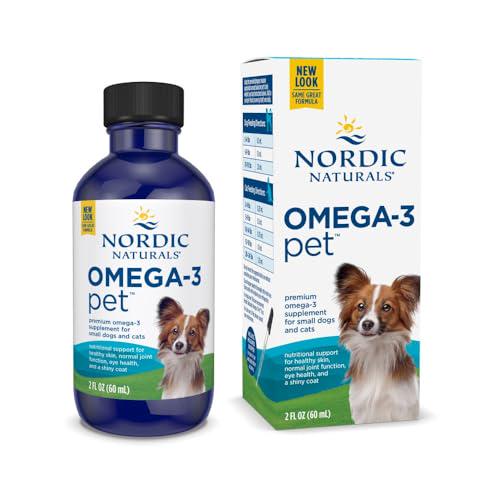 Nordic Naturals Omega 3 Pet Fish Oil for Small Dogs and Cats 2 oz EPA DHA for Heart and Skin Health
