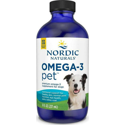 Nordic Naturals Omega 3 Fish Oil for Dogs 8 oz 1518 mg per Teaspoon Unflavored Supports Skin Coat Heart and Immune Health
