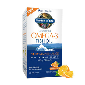 Garden Of Life Orange Flavor Omega-3 850mg Fish Oil 60 Softgels