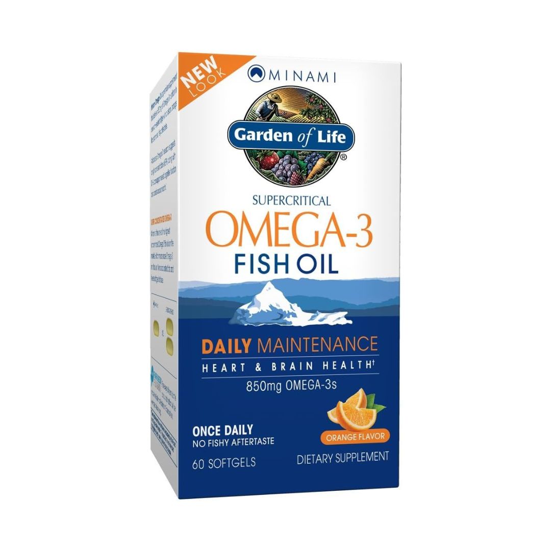 Garden Of Life Orange Flavor Omega-3 850mg Fish Oil 60 Softgels