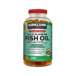 Kirkland Signature Wild Alaskan Fish Oil 1400mg 230 Softgels