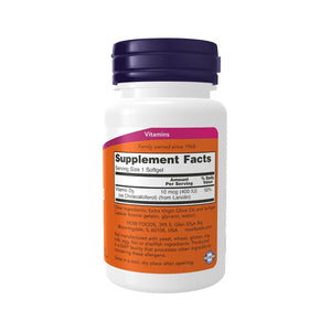 Now Foods Vitamin D-3 400 IU 180 Softgels