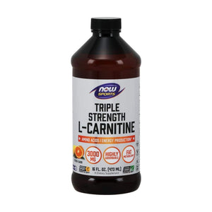 Now Foods Sports Triple Strength L-Carnitine 3000mg Citrus Flavor Liquid Syrup 473ml