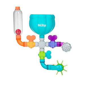 Nuby Wacky Waterworks Pipes Bath Toy Interactive Baby Bathtub Toy for Cognitive Development Toddlers