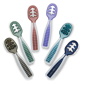 NumNum Baby Spoons Set, Pre-Spoon GOOtensils For Kids Aged 6+ Months - First Stage, Baby Led Weaning (BLW) Spoon - Self Feeding, Silicone Toddler Food Utensils - 6 Spoons, Beach Party,850055392014