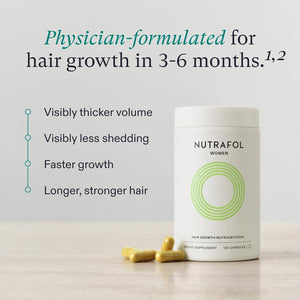 Nutrafol Women's Hair Growth Supplements, Ages 18-44, Clinically Proven For Visibly Thicker And Stronger Hair, Dermatologist Recommended - 1 Month Supply