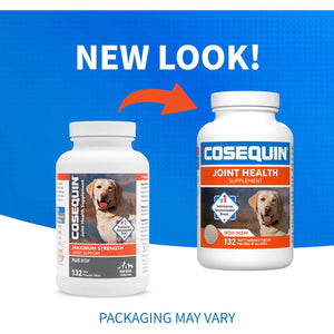 Nutramax Cosequin Joint Supplement 132 Chewable Tablets with Glucosamine Chondroitin MSM for Dogs