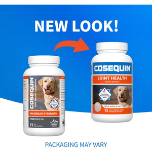 Cosequin Max Joint Health Chew Tabs for Dogs, 75 Ct, With Glucosamine, MSM, Chondroitin & Hyaluronic Acid