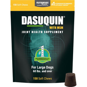 Nutramax Dasuquin with MSM Soft Chews, 150 Ct, Joint Health for Large Dogs, with Glucosamine, Chondroitin & Boswellia