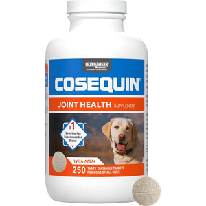 Cosequin Maximum Strength Joint Health Supplement for Dogs 250 Chewable Tablets with MSM
