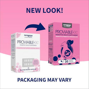 Nutramax Proviable Probiotic Health Supplement for Dogs & Cats, 30 Ct, Digestive Support Capsules