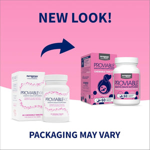 Nutramax Proviable Dog Probiotic, 60 Chewable Tablets, Daily Digestive Health Supplement with Prebiotics