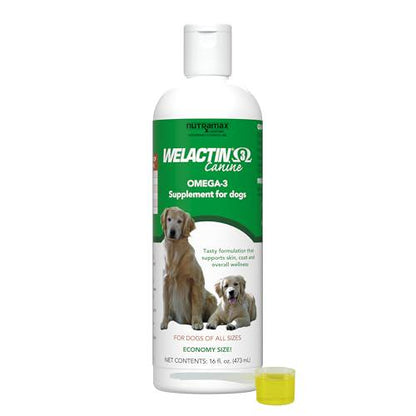 Nutramax Welactin Omega 3 Fish Oil Liquid 16 oz Skin and Coat Supplement for Dogs