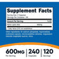 Nutricost Alpha Lipoic Acid 600mg per Serving, 240 Capsules, Antioxidant & Immune Support, Non-GMO, Vegetarian Capsules