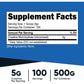 Nutricost Creatine Monohydrate Micronized Powder, 500g (5000mg per Serving), 100 Servings