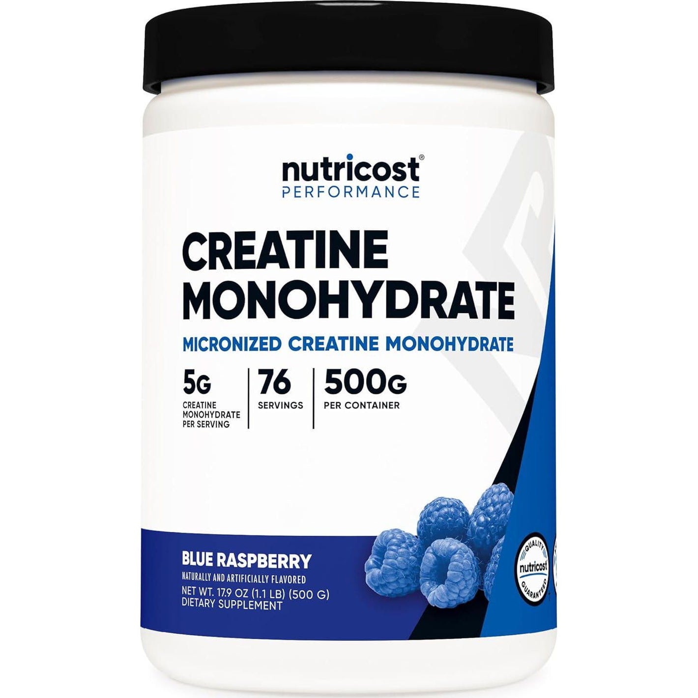 Nutricost Nutricost Creatine Monohydrate Powder (Blue Raspberry), 500 Grams (1.1 LBS)