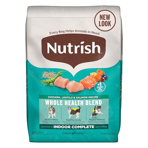 Rachael Ray Nutrish Indoor Complete Dry Cat Food Chicken Lentils Salmon 14 lb Bag