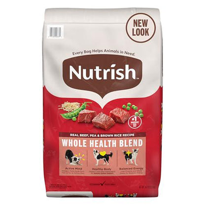 Rachael Ray Nutrish Beef Pea Brown Rice Dry Dog Food 28 lb Bag Whole Health Blend Formula