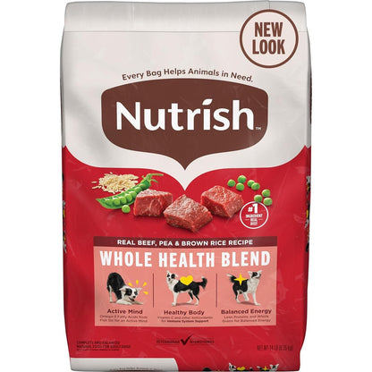 Rachael Ray Nutrish Real Beef Pea Brown Rice Dog Food 14 lb Whole Health Blend Dry Formula