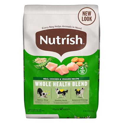 Nutrish Dry Dog Food Real Chicken and Veggies Recipe Whole Health Blend 14 lb Bag by Rachael Ray