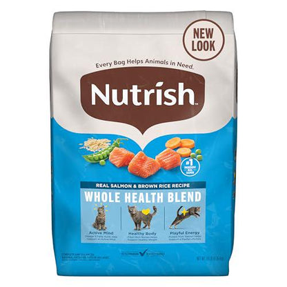 Rachael Ray Nutrish Real Salmon & Brown Rice Dry Cat Food, 14 lb Bag, Wholesome Natural Ingredients