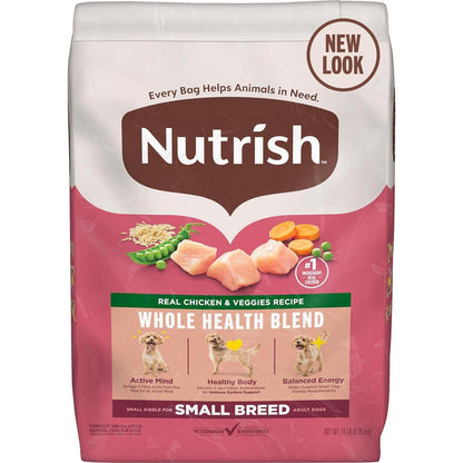 Rachael Ray Nutrish Small Breed Dog Food, Chicken & Veggies, Whole Health Blend, 14 lb Bag, Dry Kibble