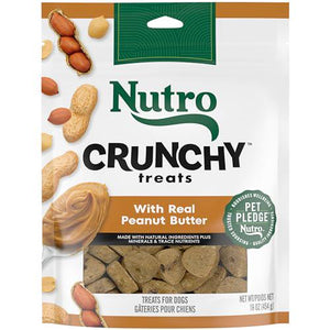 Nutro Crunchy Dog Treats Real Peanut Butter Recipe 16 oz Bag