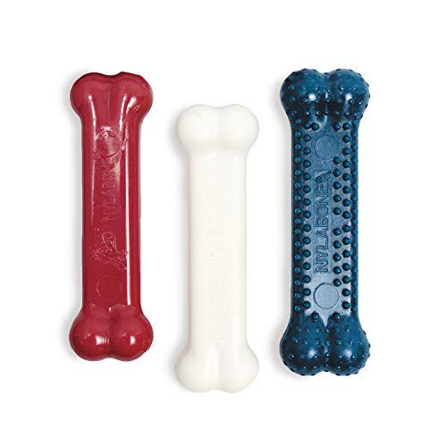 Nylabone Original Bone Power Chew Toys for Small Dogs Peanut Butter Flavor 3 Pack Up to 25 lbs