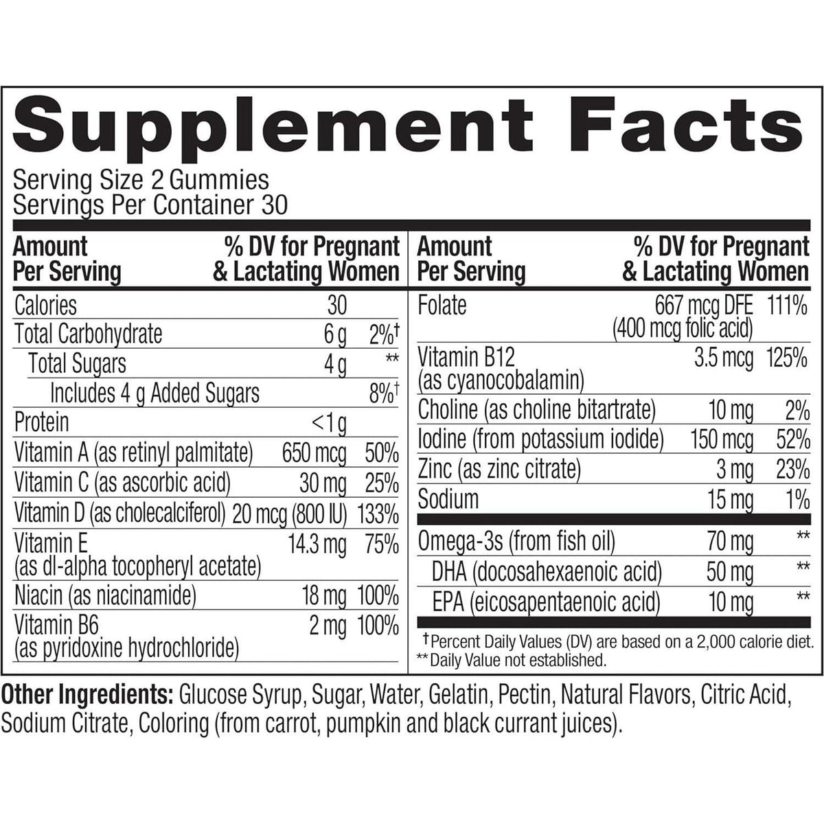 OLLY OLLY Prenatal Multivitamin Gummy, Supports Healthy Growth And Brain Development, Folic Acid, Vitamin D, Omega 3 DHA, Chewable Supplement, Citrus Berry Flavor, 30 Day Supply - 60 Count