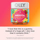 OLLY OLLY Prenatal Multivitamin Gummy, Supports Healthy Growth And Brain Development, Folic Acid, Vitamin D, Omega 3 DHA, Chewable Supplement, Citrus Berry Flavor, 30 Day Supply - 60 Count